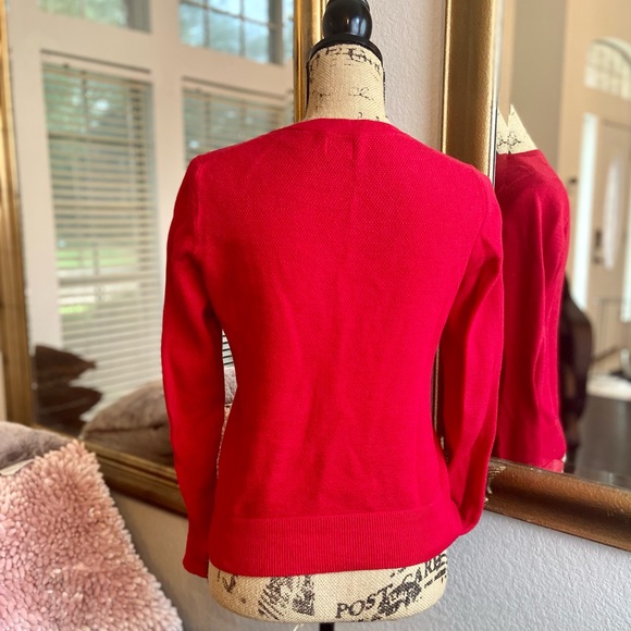 Red xs 6 button cardigan.  Super cute and casual. Pair with jeans or slacks. - Picture 3 of 5